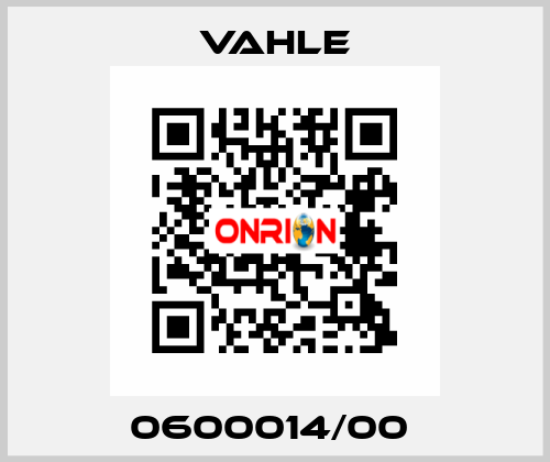 0600014/00  Vahle