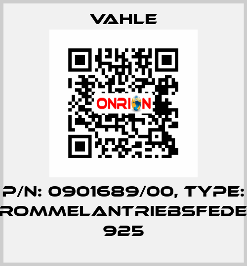 P/n: 0901689/00, Type: TROMMELANTRIEBSFEDER 925 Vahle