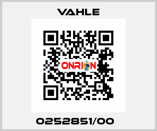 0252851/00   Vahle