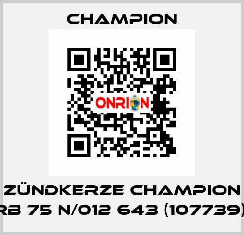 Zündkerze CHAMPION RB 75 N/012 643 (107739)  Champion