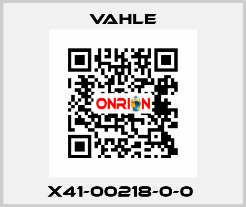 X41-00218-0-0  Vahle