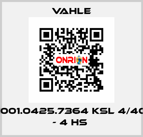 1001.0425.7364 KSL 4/40 - 4 HS  Vahle