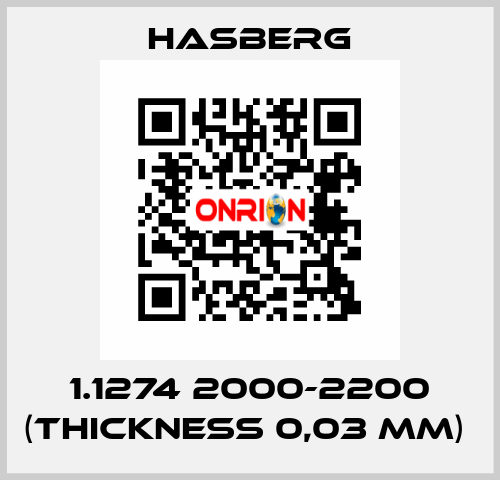 1.1274 2000-2200 (thickness 0,03 mm)  Hasberg