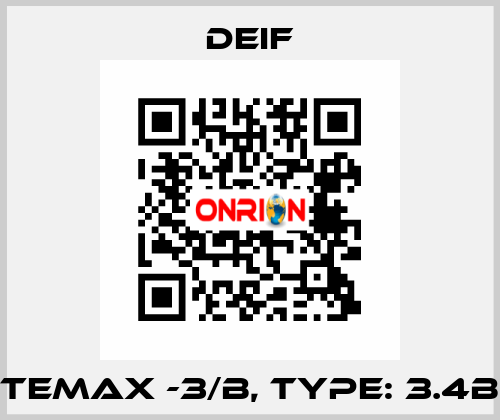 TEMAX -3/B, TYPE: 3.4B Deif