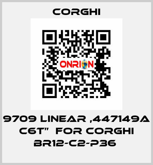 9709 LINEAR ,447149A C6T”  FOR CORGHI BR12-C2-P36  Corghi