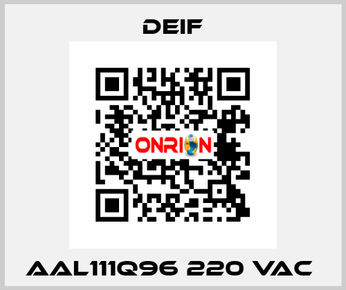 AAL111Q96 220 VAC  Deif