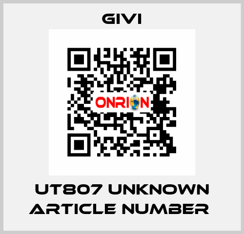 UT807 unknown article number  Givi