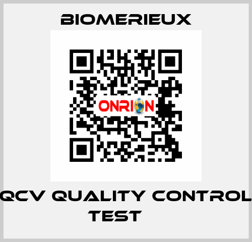 QCV quality control test     Biomerieux