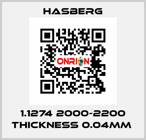 1.1274 2000-2200 thickness 0.04mm  Hasberg