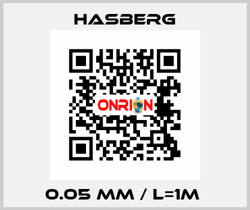 0.05 mm / L=1m  Hasberg