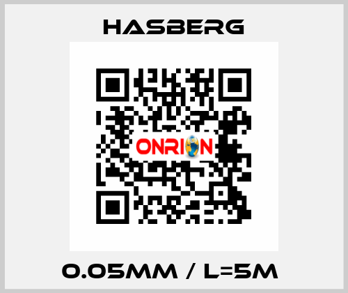 0.05mm / L=5m  Hasberg