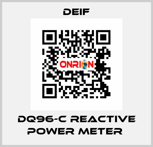 DQ96-C REACTIVE POWER METER  Deif