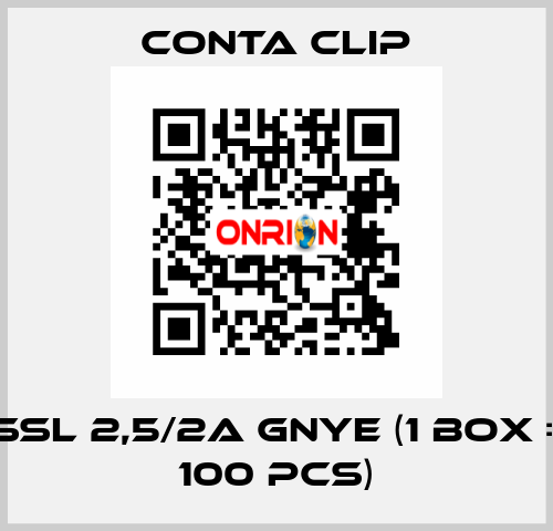 SSL 2,5/2A GNYE (1 box = 100 pcs) Conta Clip