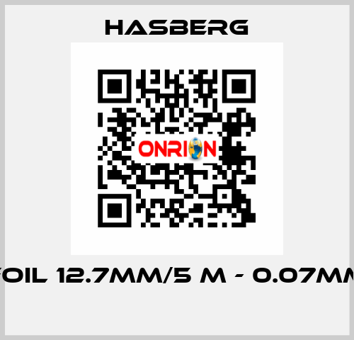 foil 12.7mm/5 m - 0.07mm  Hasberg