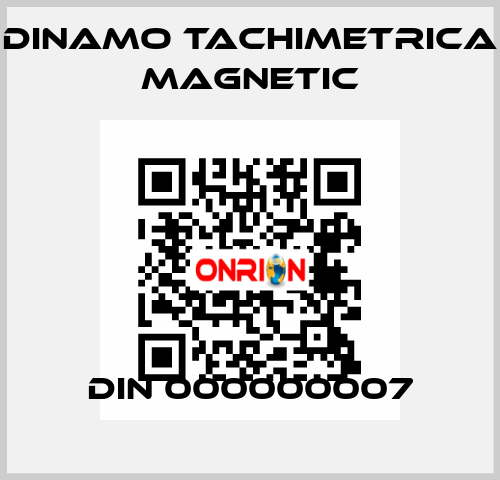 DIN 000000007 Dinamo Tachimetrica Magnetic