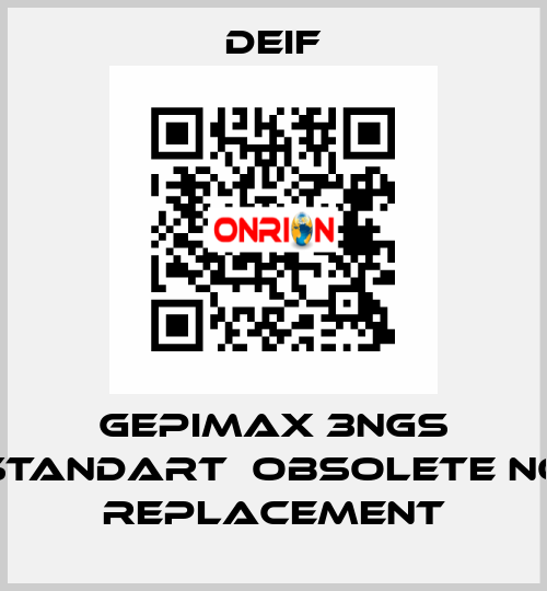 GEPIMAX 3NGS STANDART  obsolete no replacement Deif