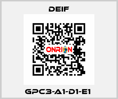 GPC3-A1-D1-E1  Deif