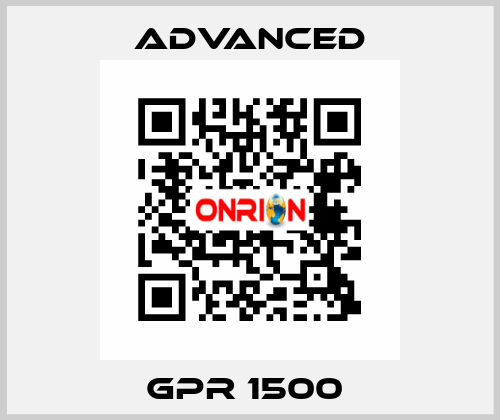 GPR 1500  Advanced