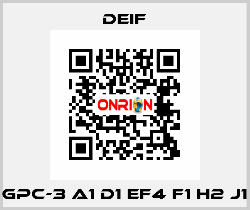 GPC-3 A1 D1 EF4 F1 H2 J1 Deif