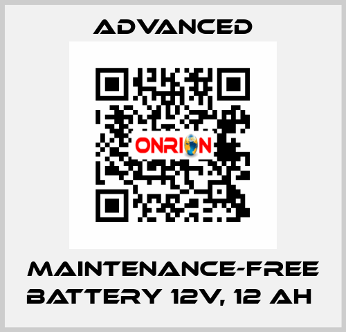 Maintenance-Free Battery 12V, 12 Ah  Advanced