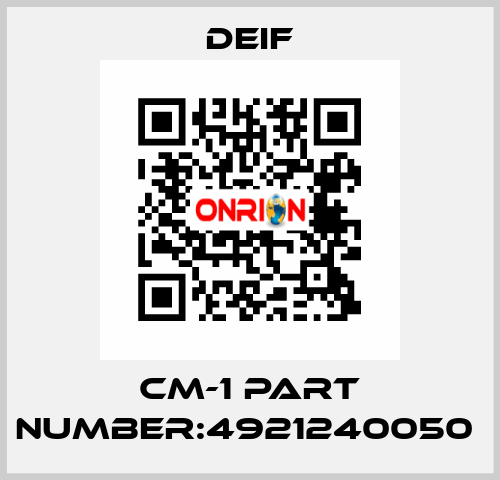 CM-1 part number:4921240050  Deif