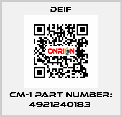 CM-1 part number: 4921240183  Deif