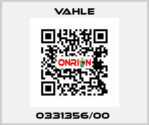 0331356/00  Vahle