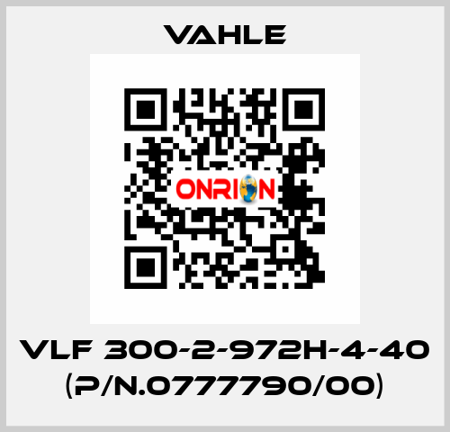 VLF 300-2-972H-4-40 (P/n.0777790/00) Vahle