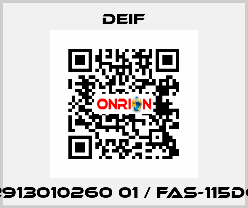 2913010260 01 / FAS-115DG Deif