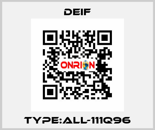 Type:ALL-111Q96 Deif