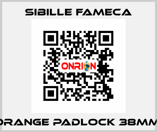 ORANGE PADLOCK 38MM  Sibille Fameca