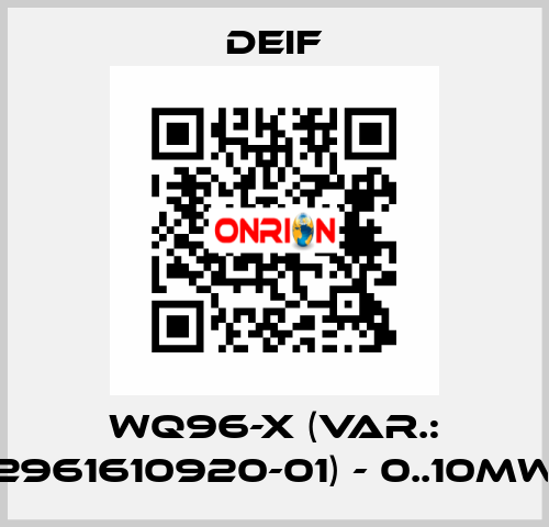 WQ96-x (Var.: 2961610920-01) - 0..10MW Deif