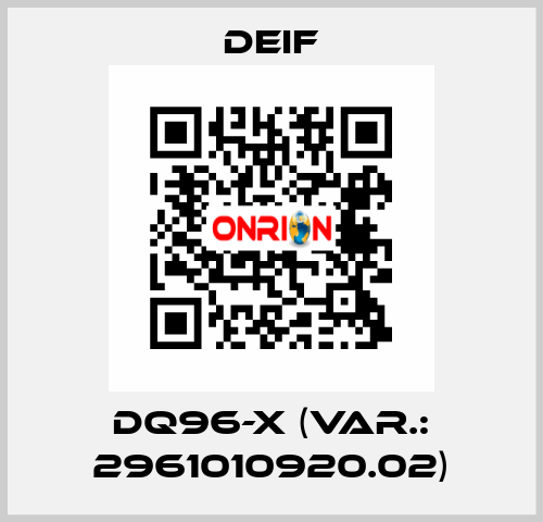 DQ96-x (Var.: 2961010920.02) Deif