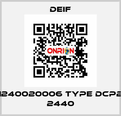 1240020006 Type DCP2 2440 Deif