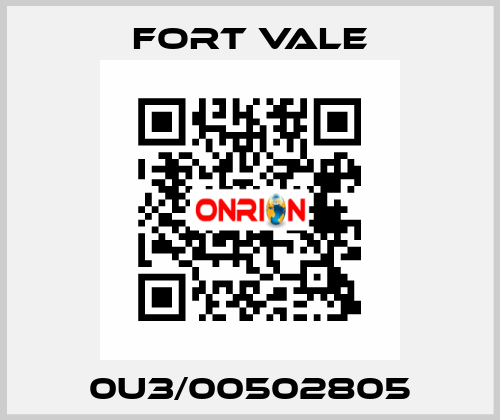 0U3/00502805 Fort Vale