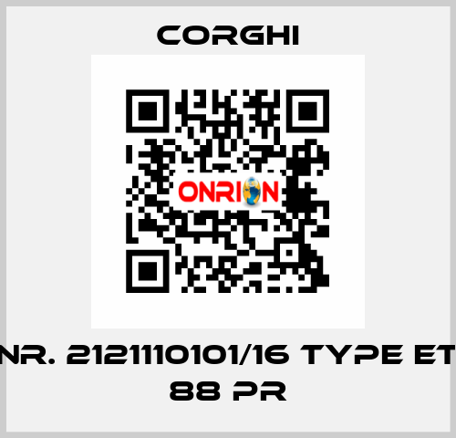 Nr. 2121110101/16 Type ET 88 PR Corghi