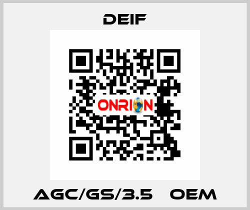 AGC/GS/3.5   oem Deif