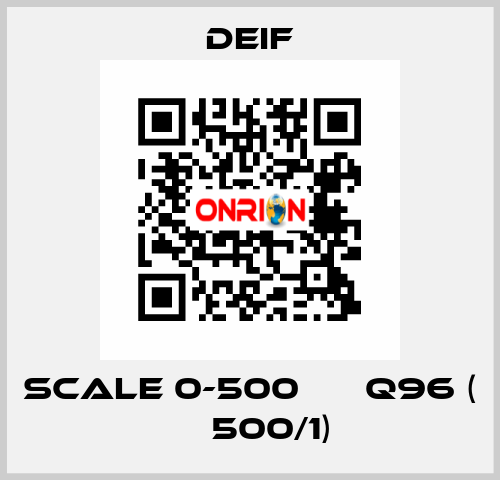 scale 0-500 А ЕQ96 ( ТТ500/1) Deif