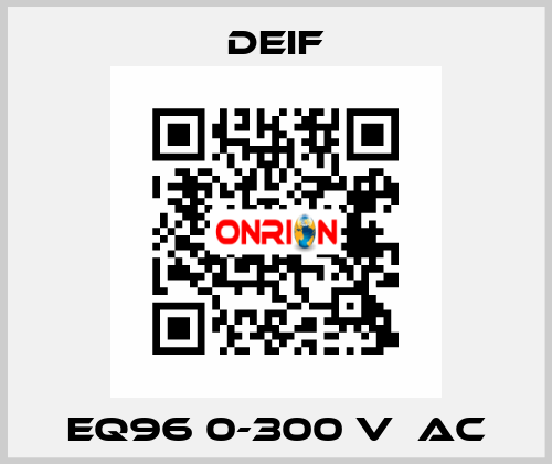 EQ96 0-300 V  AC Deif