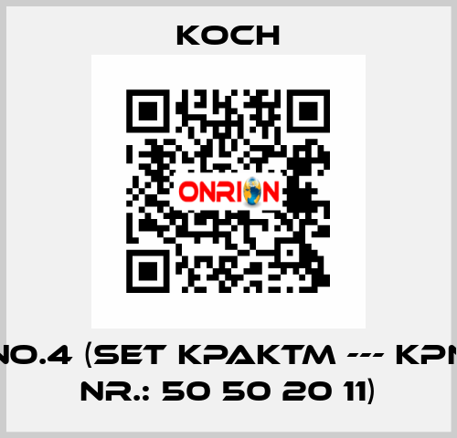 No.4 (Set KPAKTM --- KPN Nr.: 50 50 20 11) KOCH