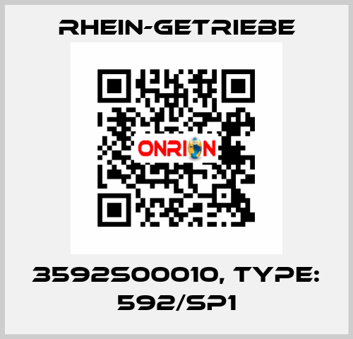 3592S00010, Type: 592/Sp1 Rhein-Getriebe