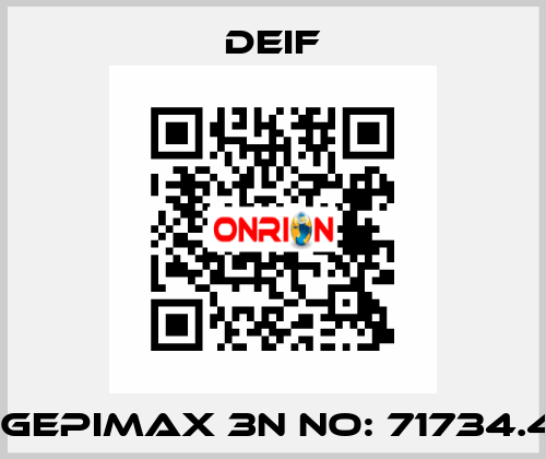 :GEPIMAX 3N no: 71734.4 Deif