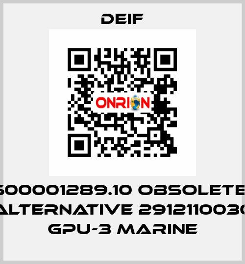 500001289.10 obsolete- ALTERNATIVE 2912110030 GPU-3 Marine Deif