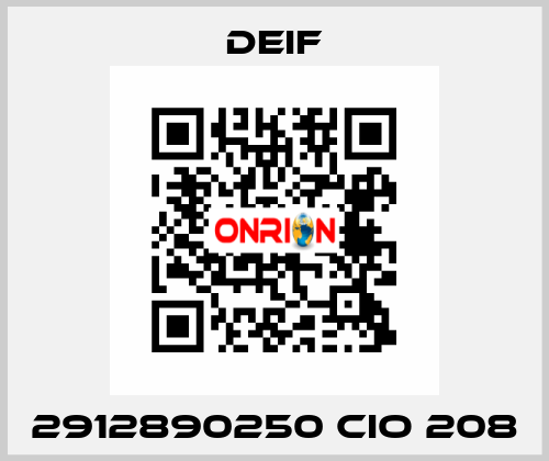 2912890250 CIO 208 Deif