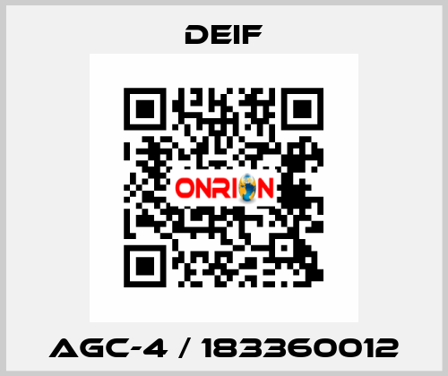 AGC-4 / 183360012 Deif