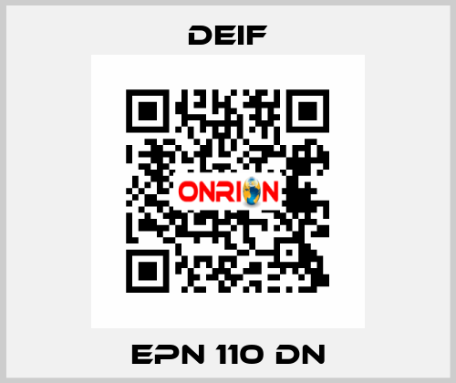 EPN 110 DN Deif