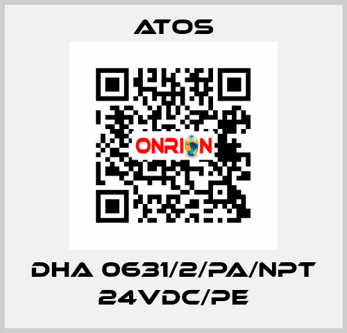 DHA 0631/2/PA/NPT 24VDC/PE Atos