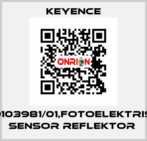 R-5,50103981/01,FOTOELEKTRISCHER SENSOR REFLEKTOR  Keyence