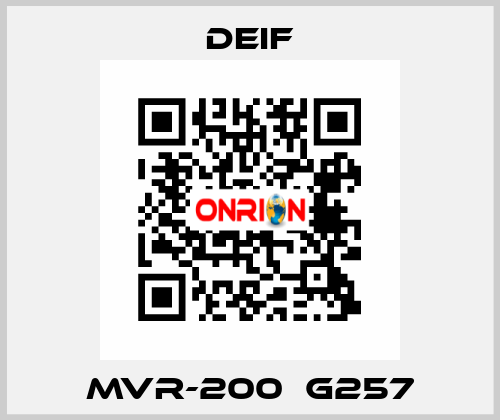 MVR-200  G257 Deif