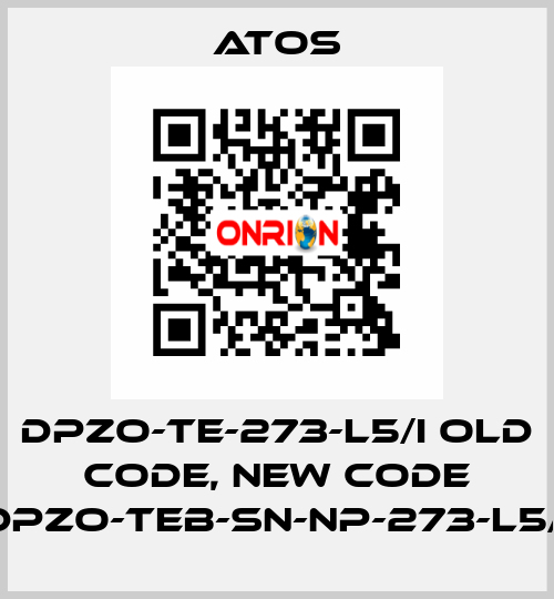 DPZO-TE-273-L5/I old code, new code DPZO-TEB-SN-NP-273-L5/I Atos